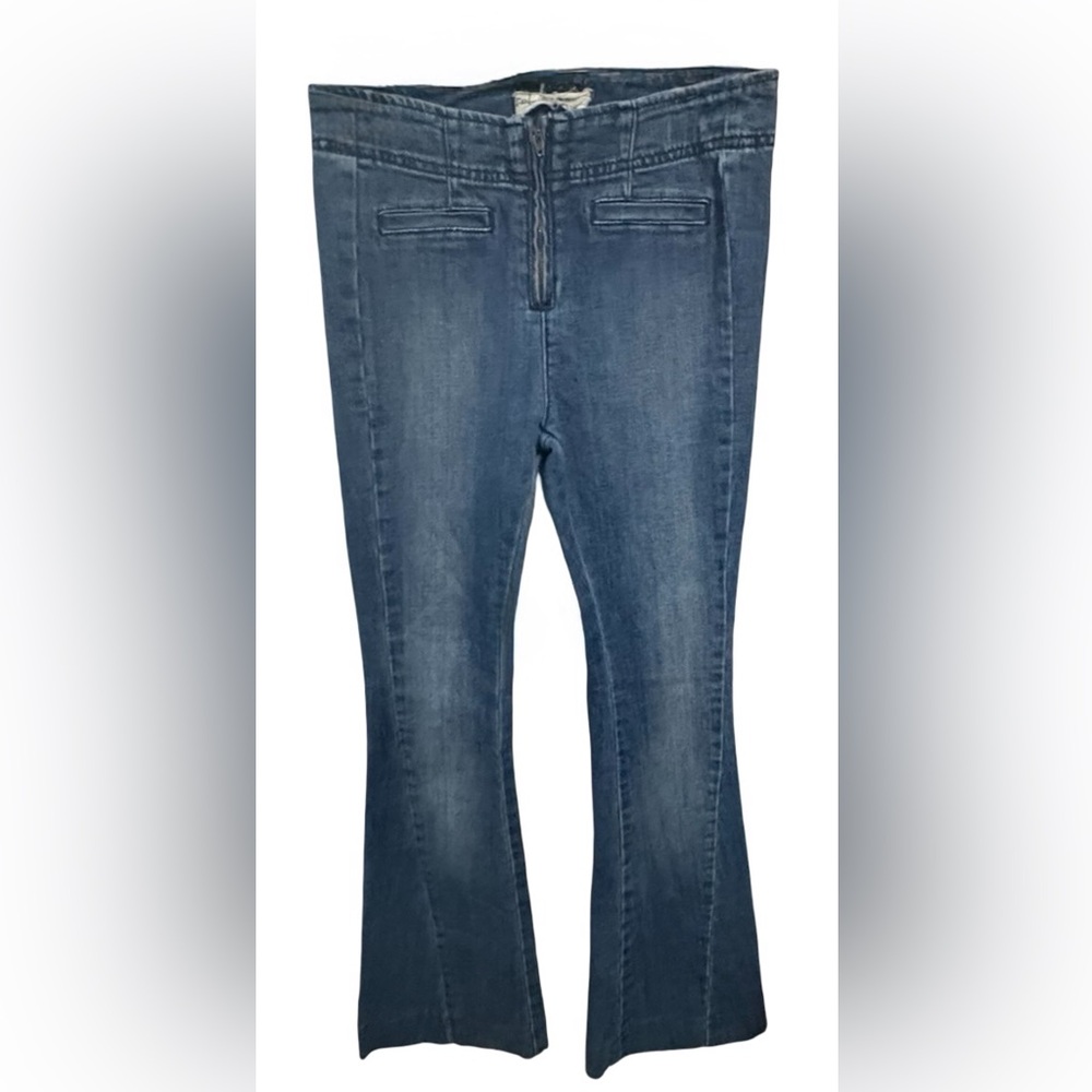 Free People Old School Flare Jeans in Classic Blue